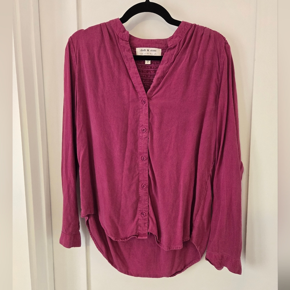 S - Anthropologie Cloth & Stone - Purple Blouse